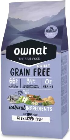 Ownat Grain Free Prime Sterilized Fish Gato 3 Kg