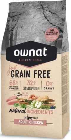 Ownat Just Grain Free Adult Chicken Gato 3 Kg