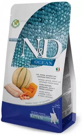 Farmina Nd Ocean Grain Free Kitten Bacalao Calabaza Gato 1.5 Kg