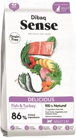 Dibaq Sense Delicious Grain Free Fish & Turkey Gato 6 Kg