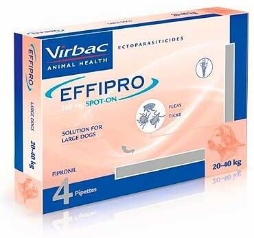 Virbac Effipro 268 Mg Perros Grande 4 Pipetas (20- 40 Kg)