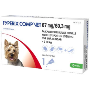 Fyperix Comp vet paikallisvaleluliuos 67 mg / 60.3 mg 1 kpl