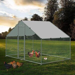 Bc-elec - RA-322 Poulailler d'exterieur 3x2x2m, enclos grillage pour poules, volaille, structure en acier galvanise 25x0.65mm