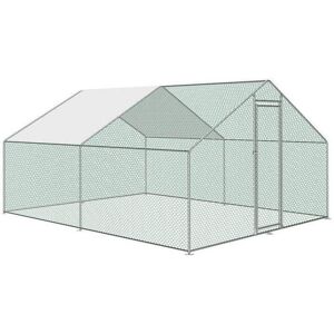 Bc-elec - RA-342 Poulailler d'exterieur 3x4x2m, enclos grillage pour poules, volaille, structure en acier galvanise 25x0.65mm