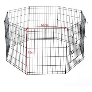 Bc-elec - D06-020A Parc à Chiots, enclos pour chiens et autres animaux, 8 panneaux 76x61, modulable