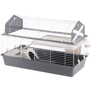 Ferplast - barn 120 Cage pour lapins avec accessoires et adhésifs. Agencement style grange américaine.. Variante - Mesures: 119 x 58 x h 77 cm - - Publicité