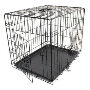 LE POISSON QUI JARDINE Cage Caisse de transport s pliable en métal pour petits animaux - Noir - Publicité