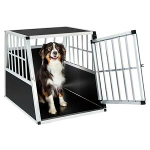 LE POISSON QUI JARDINE Cage Caisse de transport solide en métal et bois pour chiens - Noir - Publicité
