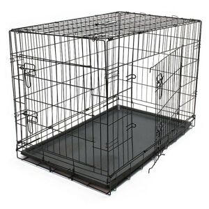 LE POISSON QUI JARDINE Cage Caisse de transport xxl pliable en métal pour petits animaux - Noir - Publicité