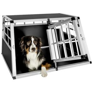 LE POISSON QUI JARDINE Cage double de transport solide en métal et bois Arrière droit pour chiens - Noir - Publicité