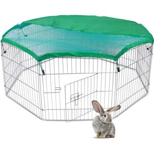 Enclos pour lapins avec couverture - 8 pièces - 60x60 cm - Clapier pour lapins - Cage pour lapins - Cage pour rongeurs - black - Maxxpet - Publicité