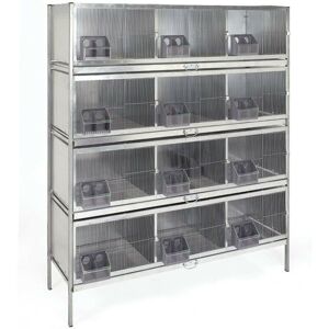 Suinga - Coffre à 12 compartiments avec mangeoires, 165x56x205 cm - Publicité
