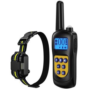 SERBIA Collier De Dressage pour Chien Rechargeable - Collier Anti Aboiement - 3 Modes Choc Électrique/Vibration/Son - Télécommande 500M, Réglable pour Petit/Moyen/Gros Chien, Étanche IPX7 - Publicité