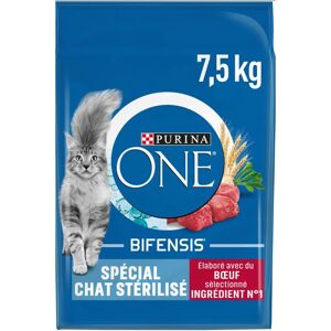 - Croquettes pour chat stérilisé au bœuf One 7.5KG