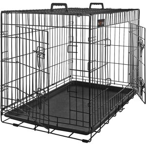 FEANDREA Cage pour Chien, avec 2 Portes, Noir, 122 x 74,5 x 80,5 cm - Publicité