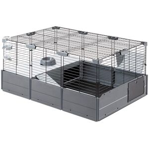 Multipla Cage modulable pour lapins et cochons d'inde. Accessoires inclus.. Variante multipla - Mesures: 107.5 x 72 x h 50 cm - - Ferplast - Publicité