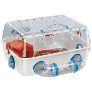 Combi 1 cage, plastique robuste, toit avec grille qui s'ouvre, tubes et accessoires inclus pour hamsters, habitat pour - Ferplast - Publicité