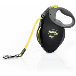 Laisse Giant l Tape 8 m black/ neon yellow Flexi GT3-210-S-NEO-12 - Noir/Jaune - Publicité