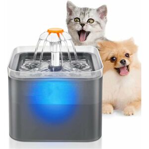 SKECTEN Fontaine a Eau pour Chat Chien, Distributeur Eau pour Chat Silencieux, Distributeur Eau Chat avec Lumière led, 2L Fontaine Chat, avec Filtre - Publicité