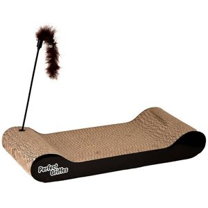 - Grattoir pour chats Perfect Griffes ™ – Tapis a gratter pour griffes - En carton - Adulte - Avec herbe à chat et plumeau