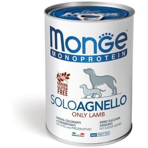 Monoprotéique Solo Agneau Aliment Humide pour Chiens 12 x 400 g - Monge