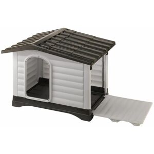 FERPLAST Dogvilla Niche pour chiens en résine thermoplastique avec paroi qui s'ouvre - 3 tailles. Variante dogvilla 70 - Mesures: 73 x 59 x h 53 cm - Publicité