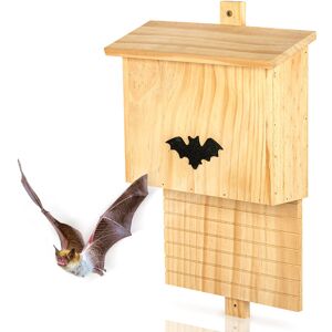 - Nichoir pour chauve-souris habitable toute l'année aide à l'hivernage en bois de pin - Pin