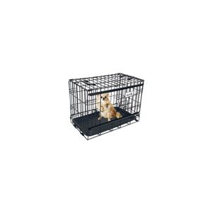 Occasion] Maxxpet Cage pour chiens avec porte coulissante - Pliable - Cage pour chiens - Cage de voyage - 50x30x36cm - Noir - black - Publicité