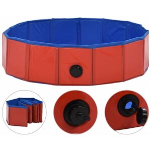 vidaXL Red Foldable PVC Dog Swimming Pool - Publicité