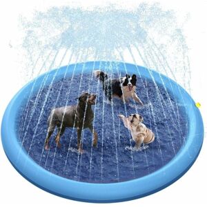 LINGHHANG Piscine pour Chien, 170cm antidérapant, arrosage pour chiens, épais, durable, piscine pour animaux, jouets d'eau d'été Extérieur, xxl, l'été - color - Publicité