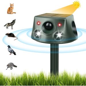 AIPERQ Repulsif Chat Exterieur, Repulsif Chat Ultrason, 6 Modes Réglable, Chargement Solaire et usb IP66 Étanche avec Lumière LED,Prévenir Les Chats, Chiens, Souris, Renards et Autres Animaux - Publicité