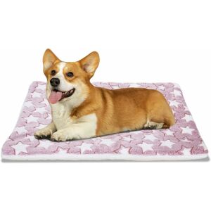 RHAFAYRE Tapis pour Chiens et Chats, Lavable Réversible Matelas en Flanelle d'hiver pour Animaux de Compagnie, Grande Taille Coussin Super Doux et Moelleux Chiot Lit (90x65cm) - Publicité