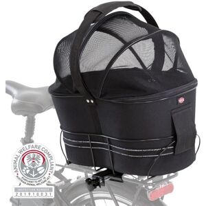 Trixie - Panier vélo pour porte-bagages étroits . pour chien max 6 kg. Noir - Publicité