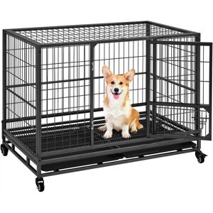 Cage pour Chien Intérieur Cage pour Animaux 106×65×81 cm Maison pour Chien Niche pour Animaux de Compagnie - Yaheetech - Publicité