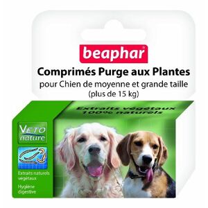 Beaphar Comprimés De Purge Aux Plantes Chien +15 Kg - Publicité