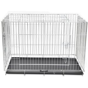 Cage En Métal Pliable Pour Chien Acier Galvanisé 121 X 74 X 83 Cm 3702024 - Publicité