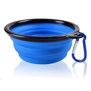 Ecamels® Nourriture Bleu Gamelle Bol Ecuelle Pliable Silicone Pour Chien Chat Animal Voyage Nf - Publicité