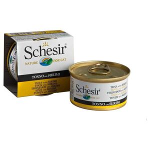 Schesir - Boîte Pâtée Au Thon Avec Surimi En Gelée Pour Chat - 85g - Publicité