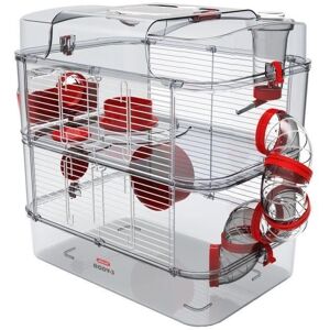 Zolux Cage Sur 2 Etages Pour Hamsters. Souris Et Gerbilles - Rody3 Duo - L 41 X P 27 X H 40.5 Cm - Grenadine - Publicité