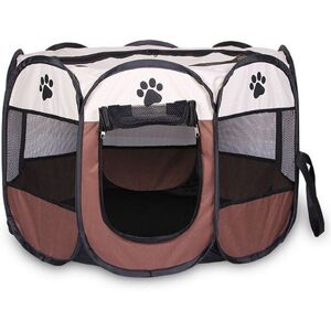 Xue Portable Pliant Tente Pour Animaux De Compagnie Chien Maison Cage Chien Chat Tente Parc Chiot Chenil Opération Facile Octogone Clôture # A - Publicité