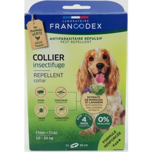 Francodex Collier Insectifuge Pour Chiens De 10 Kg ? 20 Kg. 60 Cm - Publicité