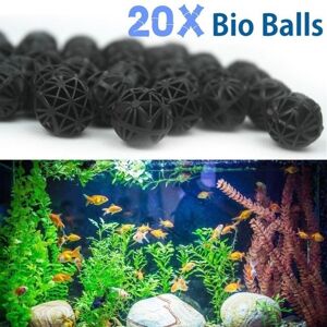 Boule Bio Pour Aquarium 16mm 20 Pièces Réservoir De Poissons Média Filtrant Somme Marine (16mm) Stabilisateur De Qualité De L'eau - Publicité