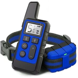 Taille Bleu Nouveau Collier De Dressage De Chien 500m Dispositif D'entraînement De Contrôle Vibration/Impulsion Électrostatique/Avertissement Arrêt Anti-Aboiement Étanche - Publicité