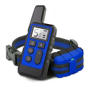 Taille Bleu Nouveau Collier De Dressage De Chien 500m Dispositif D'entraînement De Contrôle Vibration/Impulsion Électrostatique/Avertissement Arrêt Anti-Aboiement Étanche - Publicité