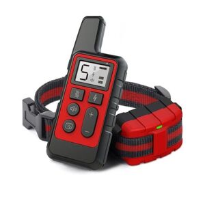 Taille Rouge Nouveau Collier De Dressage De Chien 500m Dispositif D'entraînement De Contrôle Vibration/Impulsion Électrostatique/Avertissement Arrêt Anti-Aboiement Étanche - Publicité