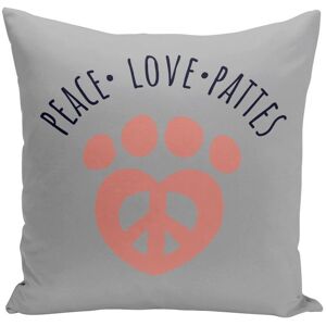 Housse De Coussin 40x40 Cm Peace Love Pattes Chat Chien Animaux De Compagnie - Publicité