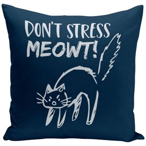 Housse De Coussin 40x40 Cm Don't Stress Meowt Chat Animaux De Compagnie - Publicité