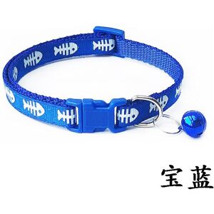 Blue- -Collier Réglable Pour Chat, Mignon, Os De Poisson Imprimé, En Nylon, Pour Animaux De Compagnie, Chiot, Chien, Chat, Avec Cloc - Publicité