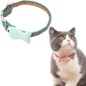 Green-M -Collier De Poisson Ajustable Pour Les Chats, Pour Chats, Chiots, Pour Chiens, Chihuahua, Accessoires Pour Animaux De Compag - Publicité