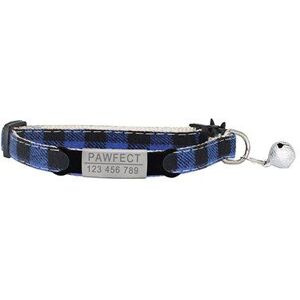 Z-Blue Sliver-19-32cm -Plaid Chat Collier Personnalisé Id Gratuit Gravure Sécurité Échappée Petit Chien Mignon Réglable Pour Chiot C - Publicité